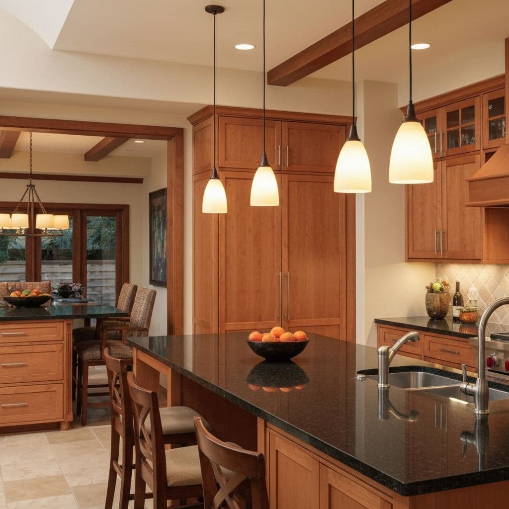 Luxury kitchen with granite countertops