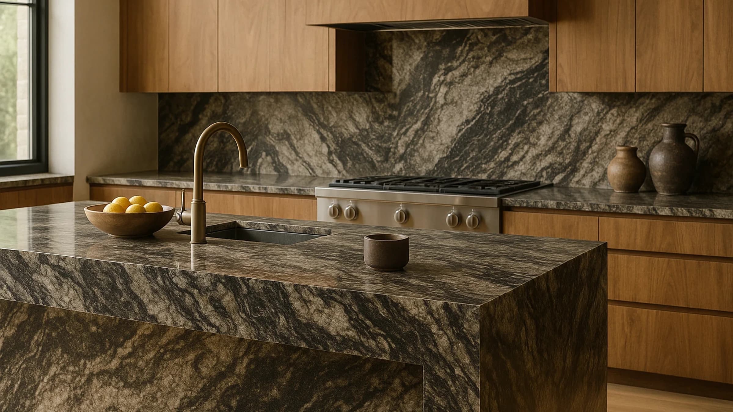 Premium granite materials for builder partnerships